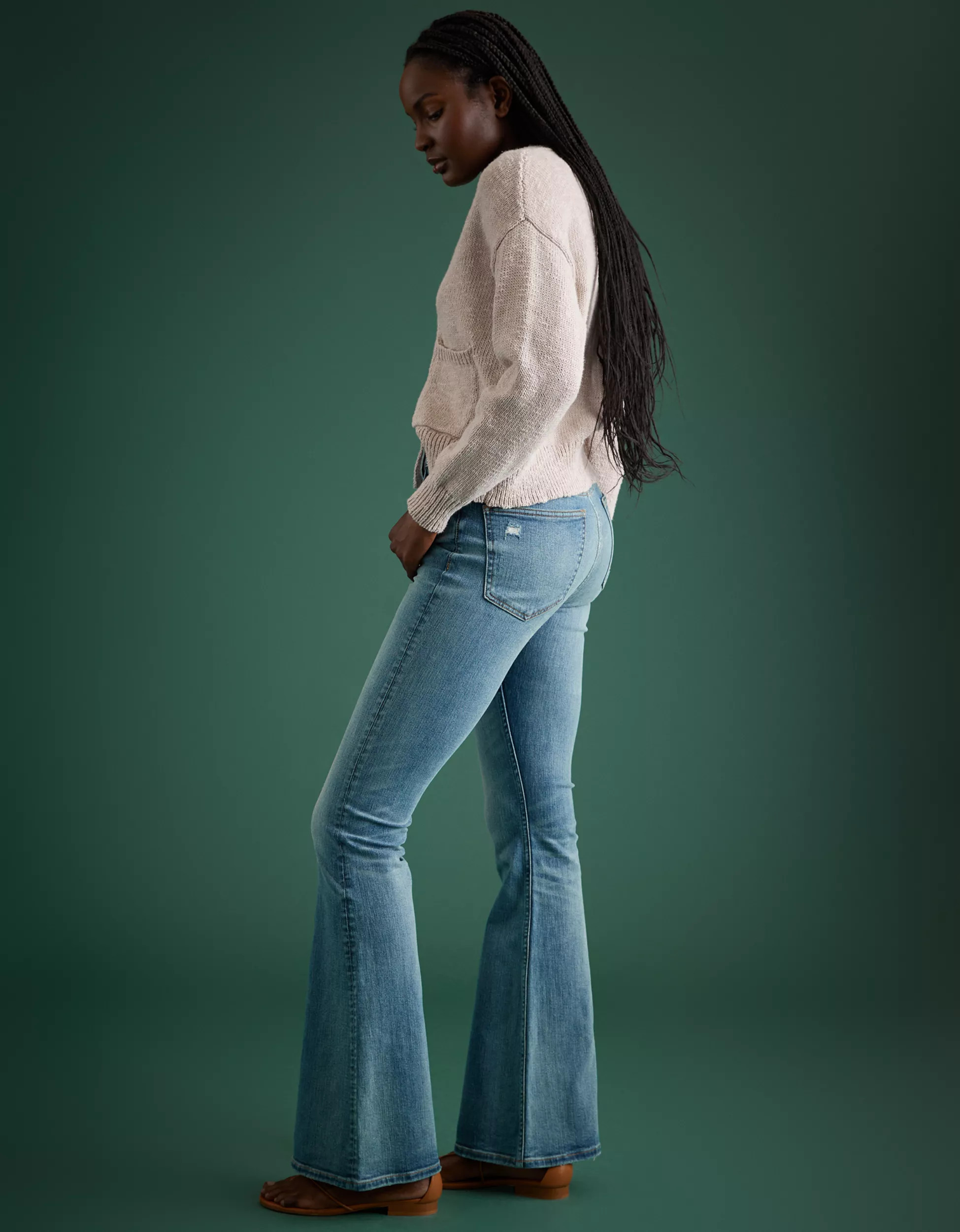 AE77 Premium High-Waisted Flare Jean | American Eagle Outfitters (US & CA)