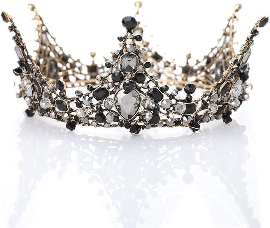 Baroque Bridal Crown Rhinestone Wedding Tiaras Princess Crown Pageant Party | Amazon (US)