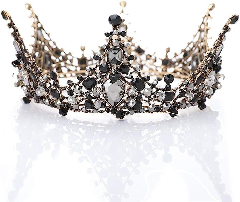 Baroque Bridal Crown Rhinestone Wedding Tiaras Princess Crown Pageant Party | Amazon (US)