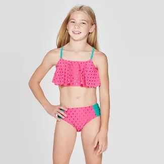 Girls' Watermelon Wobble Bikini - Cat & Jack™ Pink | Target