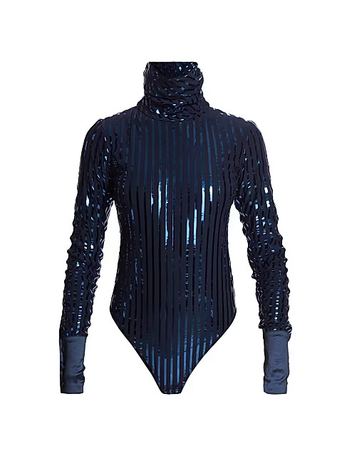 Digniti Striped Lamé Bodysuit | Saks Fifth Avenue