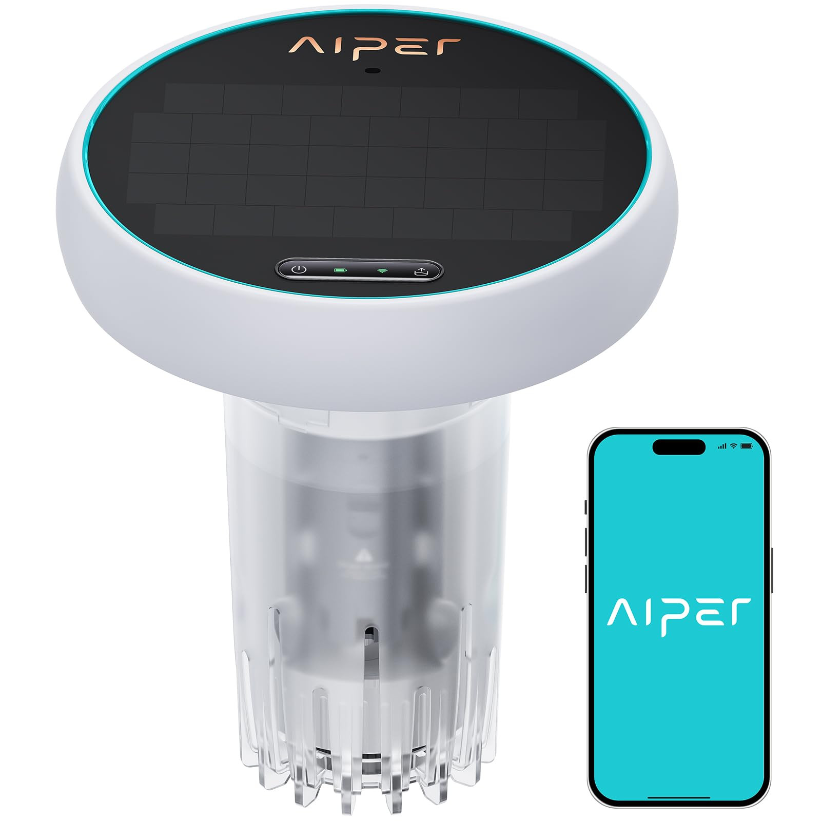 AIPER HydroComm Smart Pool Monitor, 24/7 Digital Water Testing for Pools, Hot Tubs & Spas, 5-in-1... | Amazon (US)