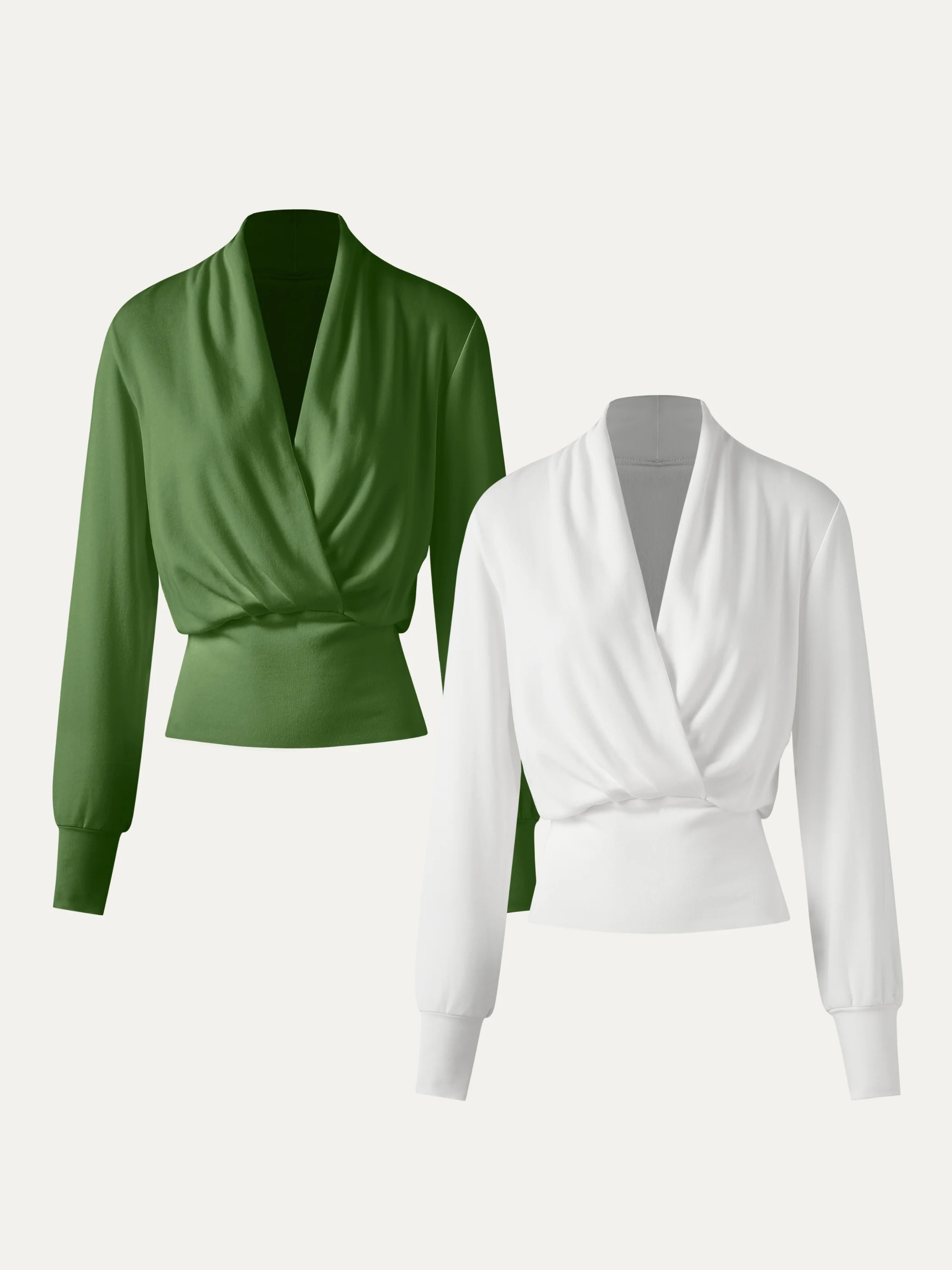 2Pcs Set Surplice Tuckable Top | OGLmove