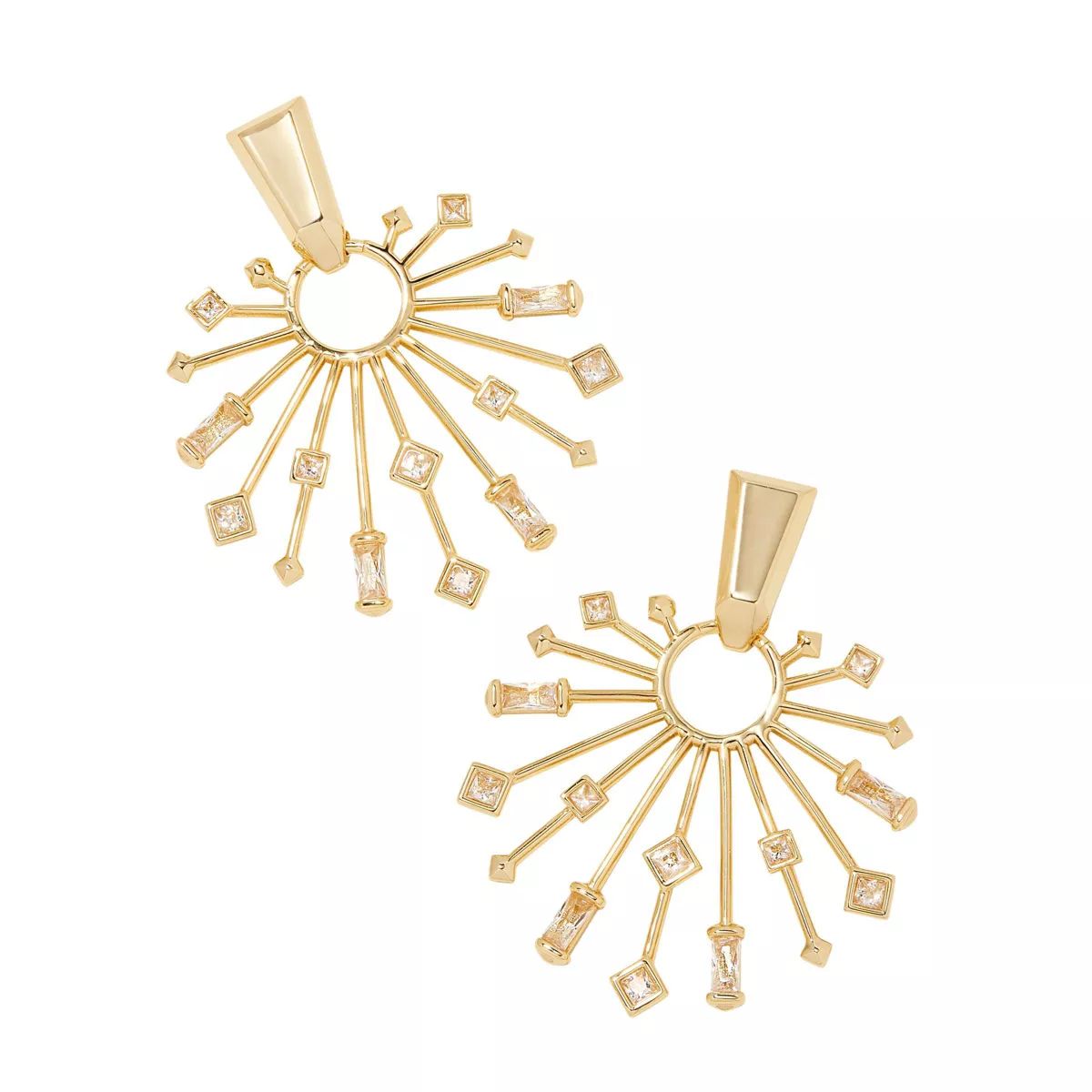 Kendra Scott Jessa Mix Crystal 14K Gold Over Brass Statement Earrings | Target