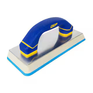 QEP 3/4 in. T x 4 in. W Tile Flooring Universal Gum Rubber Hand Float with Comfort Grip Handle 10... | The Home Depot