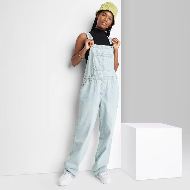 Women's Baggy Overalls - Wild Fable™ Light Wash Denim | Target