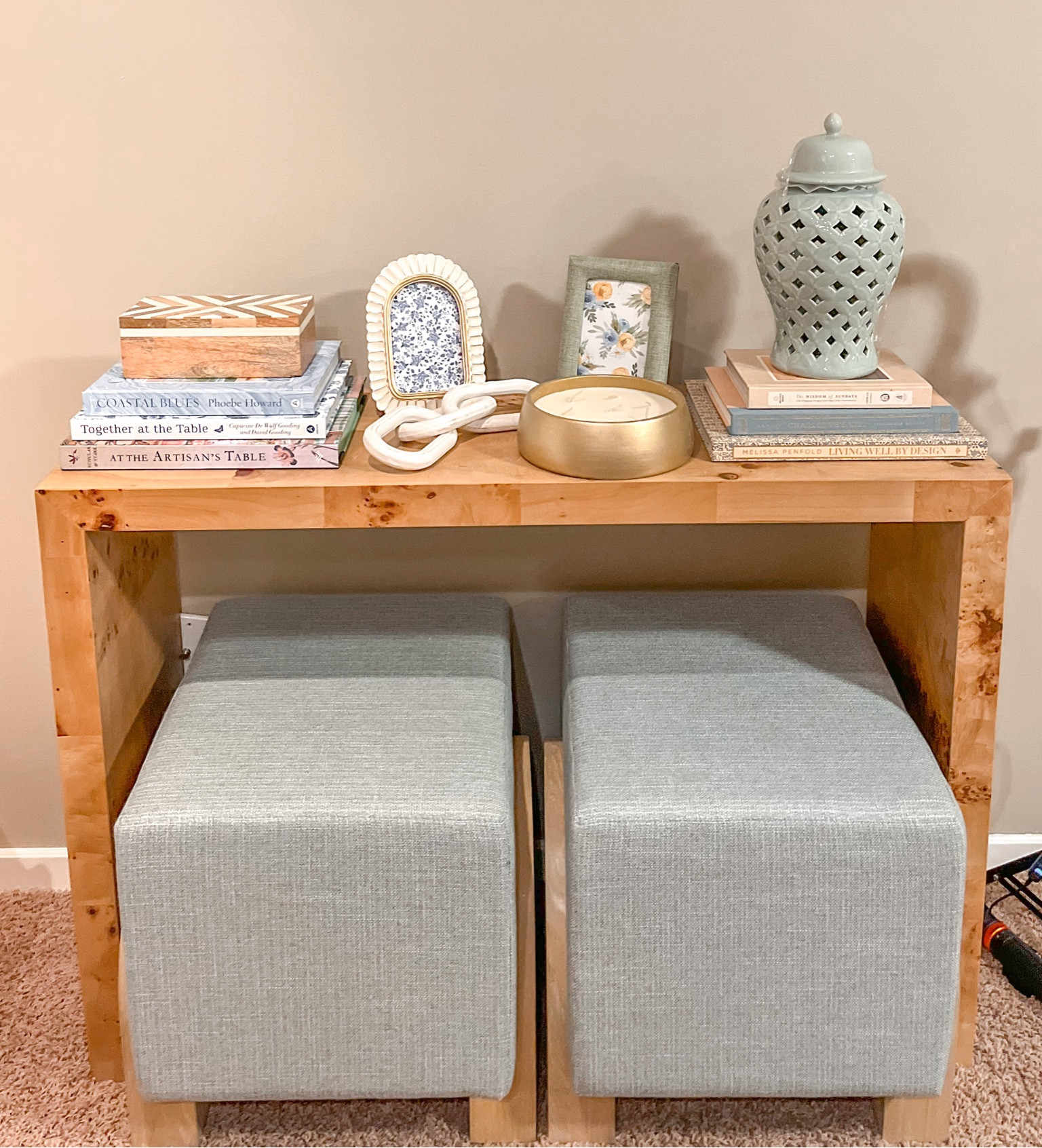 Console table styling of my dreams 
