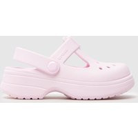 Crocs Pale Pink Classic Mary Jane Clog Girls Junior Sandals | Schuh