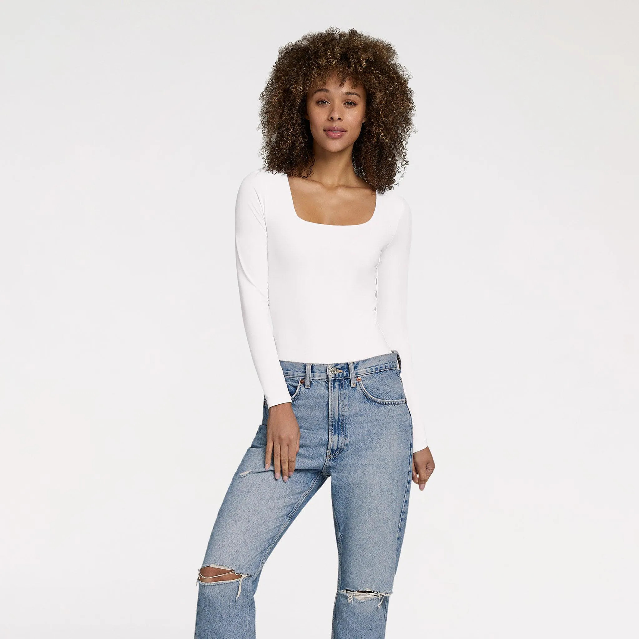 Square Neck Bodysuit | nuuds