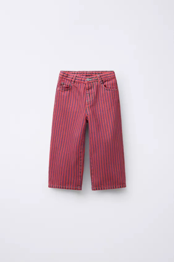 STRIPED STRAIGHT TWILL CULOTTES | Zara US