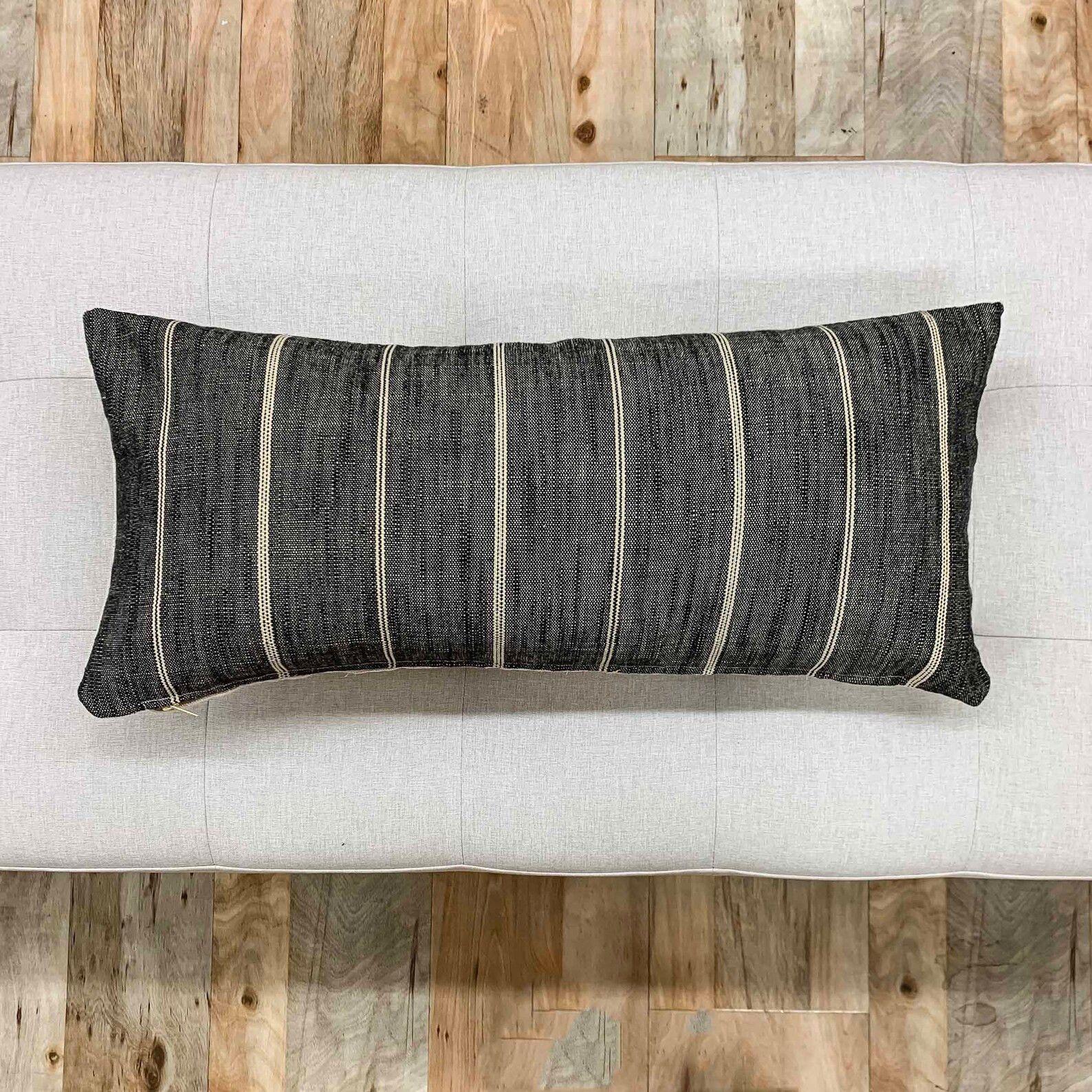 Lumbar Pillow Black Striped Pillow Minimalist Pillow | Etsy | Etsy (US)