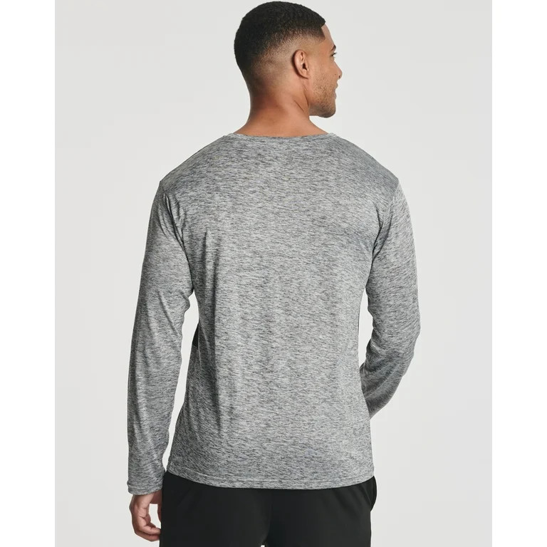 Real Essentials 4 Pack: Men's Dry-Fit Moisture Wicking Performance Long Sleeve T-Shirt, UV Sun Pr... | Walmart (US)