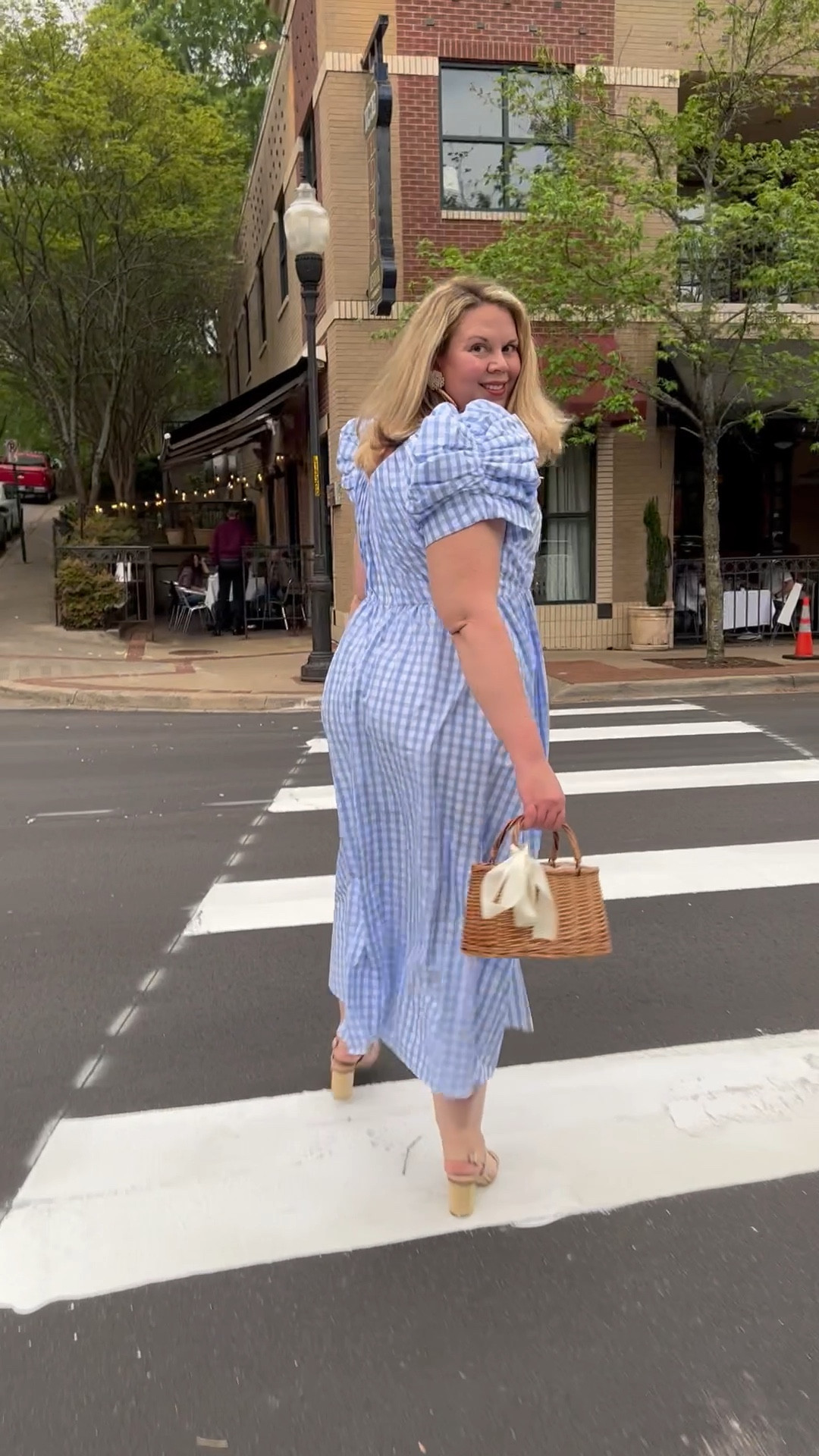 Walking into 35 in style. This puff sleeve gingham dress is a must have to wear to weddings or work this summer. I ever sported it on my birthday date night

#LTKcurves #LTKwedding #LTKstyletip