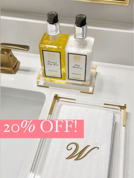 Beautiful acrylic trays and home & body products are 20% off with code: MEMORIAL20



#LTKhome #LTKsalealert #LTKunder50
