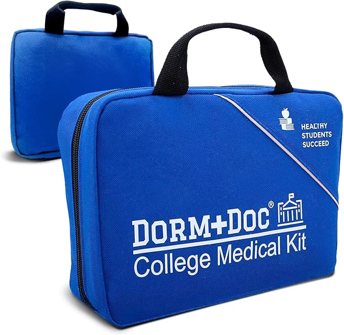 College First Aid Kit – Compact Emergency Medical Kit for Dorm Rooms, School, Sports – with B... | Amazon (US)