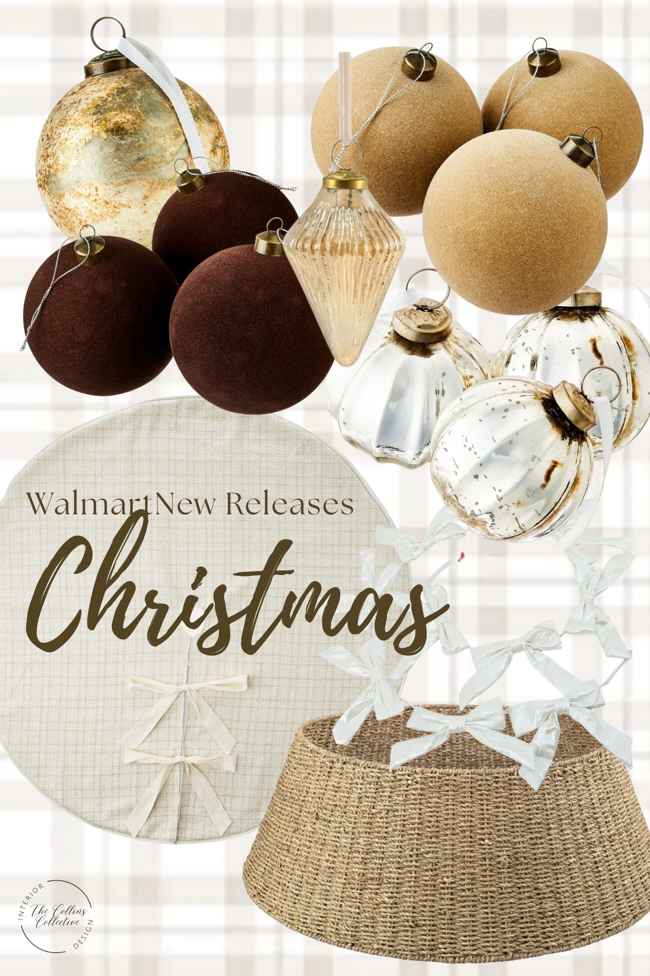 Walmart Christmas tree decor, Christmas ornaments, flocked ornaments, mercury glass ornaments, tree skirt, woven tree collar 

#LTKHome #LTKSeasonal