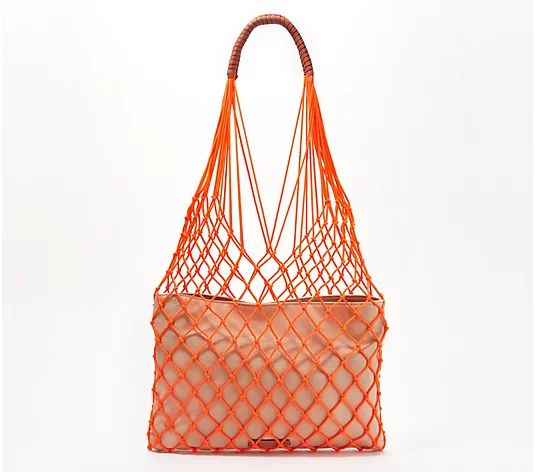 Vince Camuto Rope and Canvas Tote Bag - Zest | QVC