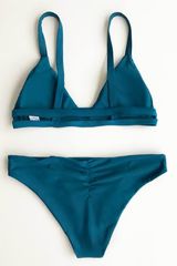 Blue Sea Solid Bikini Set | Cupshe