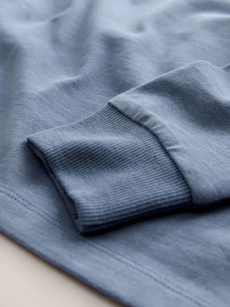 Mid Blue Regular Fit Long Sleeve Cosy T-Shirt (3-16yrs) | Next US