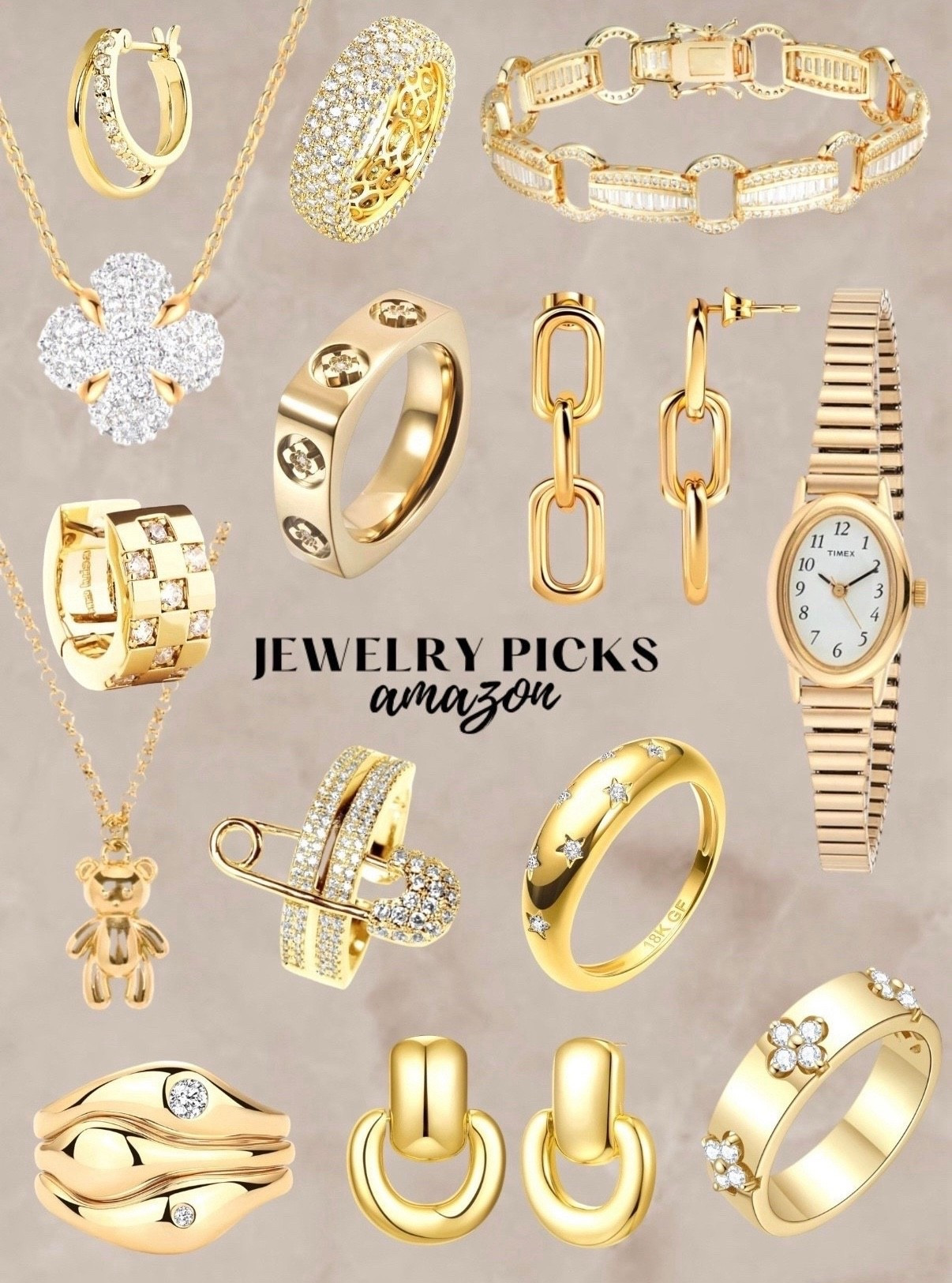 trending gold jewelry on amazonn