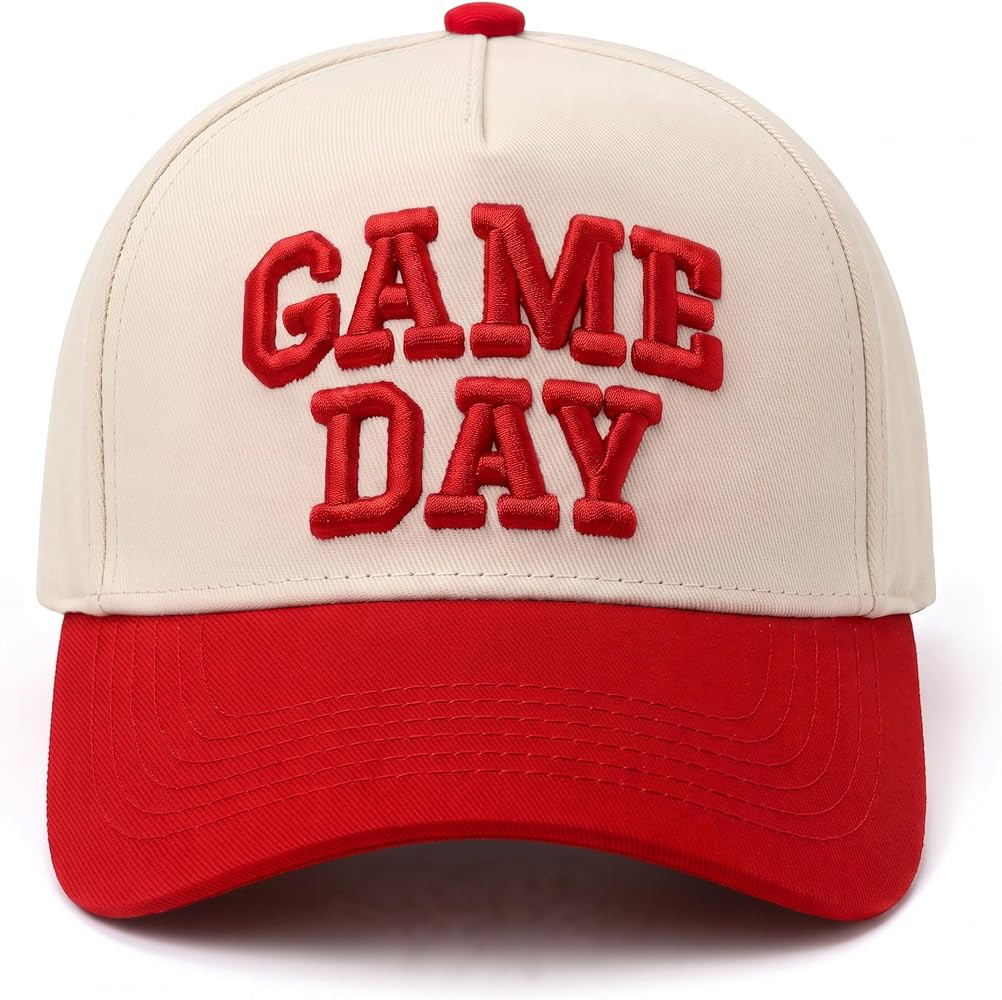 Gameday Hat Vintage Embroidered Football Season Hat Sports Fan Baseball Cap | Amazon (US)
