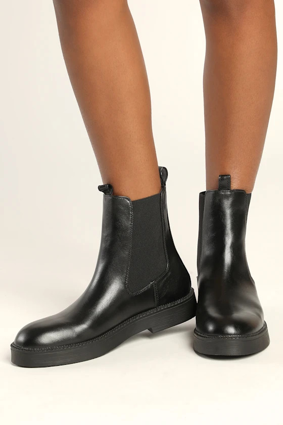 Sabina Black Chelsea Boots | Lulus (US)