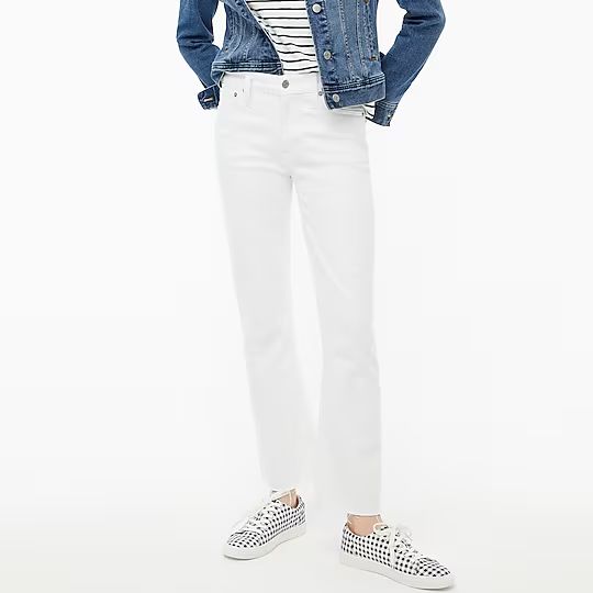 Flare crop white jean in signature stretch | J.Crew Factory