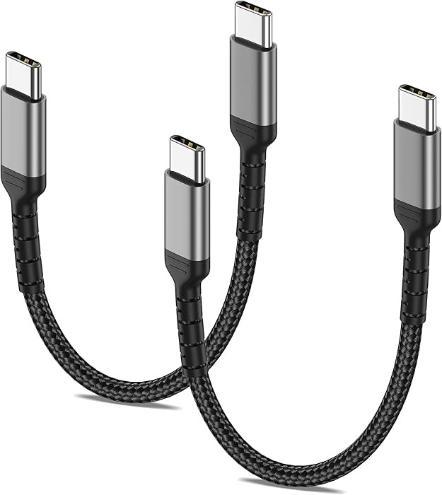 6 Inch USB C Charger Cord, 2 Pack Short USB C to C Cable Braided Fast Charging USBC Cable Compati... | Amazon (US)