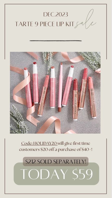 TODAY ONLY - Tarte lip kit on sale for $59👄💄💋 use code HOLIDAY20 w/ a new account to get $20 off on top! 🤎

Gift idea / beauty / qvc finds / sale finds / for her / Holley Gabrielle 

#LTKfindsunder100 #LTKGiftGuide #LTKsalealert