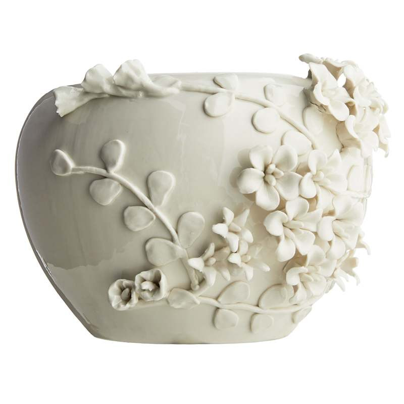 3D Flower Ceramic Pot, 7" | At Home