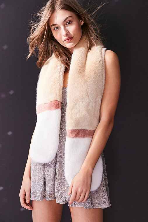 Faux Fur Stole,WHITE,ONE SIZE | Urban Outfitters US