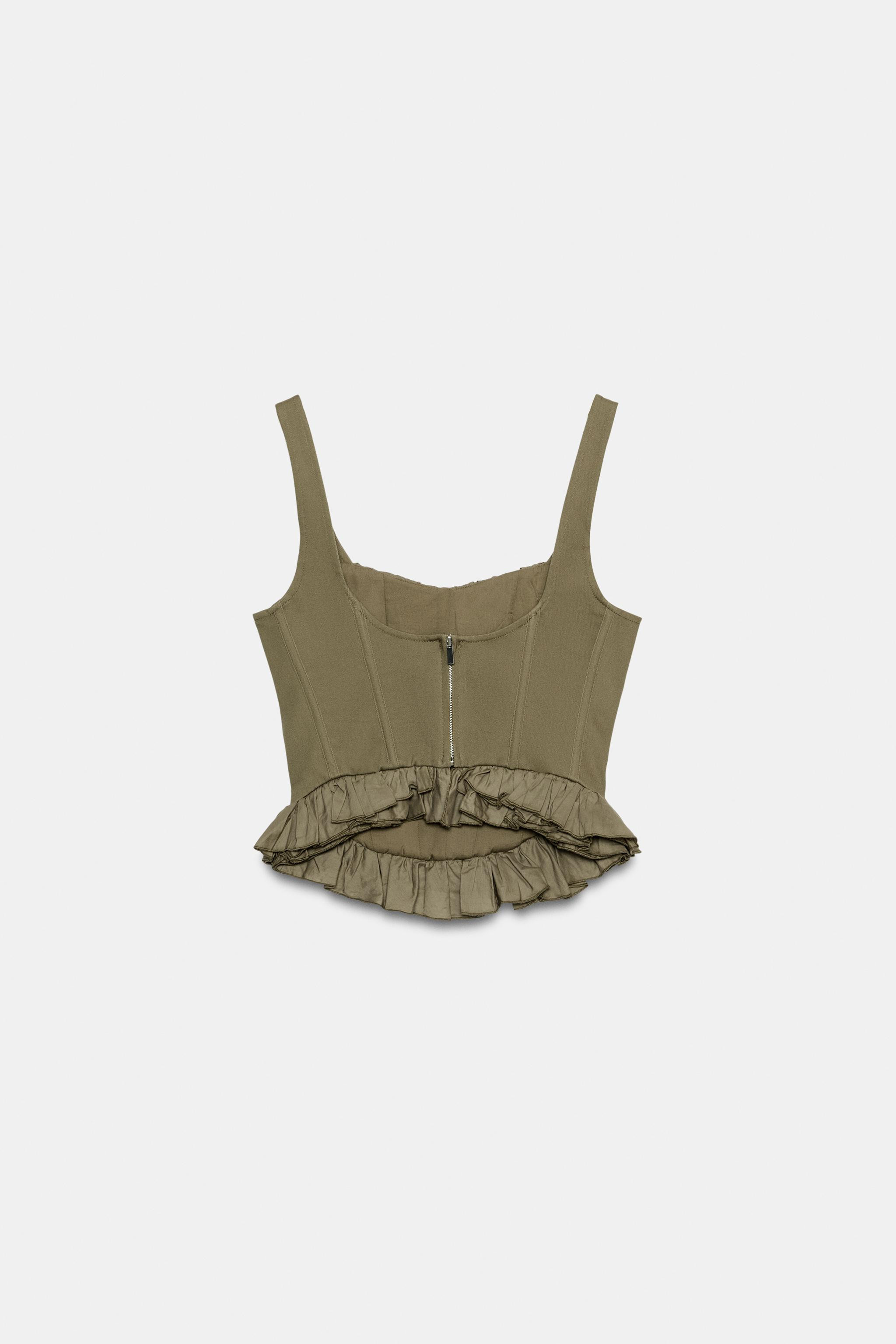 RUFFLED CORSET TOP | Zara US