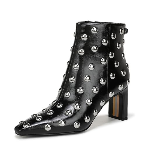 Sam Edelman Women's Saige Ankle Boot, Black Patent Stud, 9 | Amazon (US)