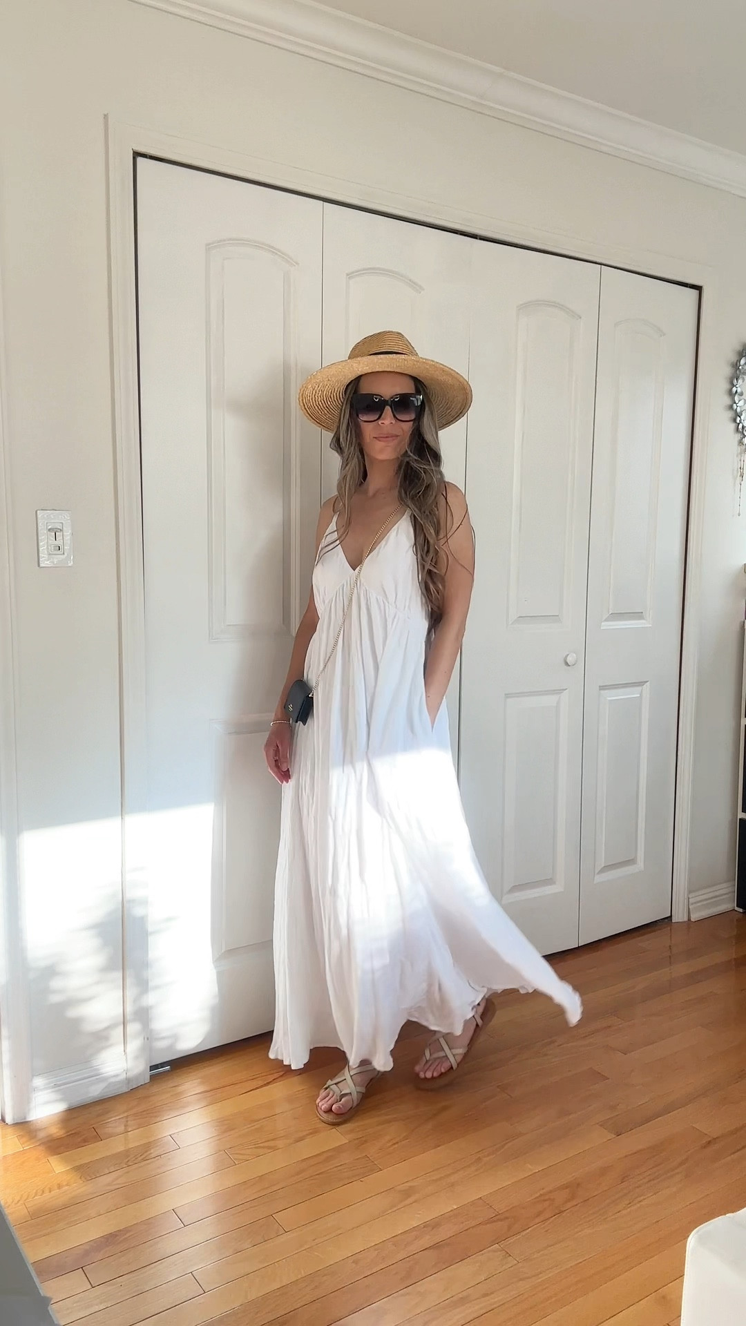 Wearing sz S in the white flowy maxi dress

Hat is my fave!
Flat sandals are true to size - nude color





#LTKsalealert #LTKover40 #LTKfindsunder50