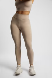 Venus V Back Leggings - Taupe | MESHKI US