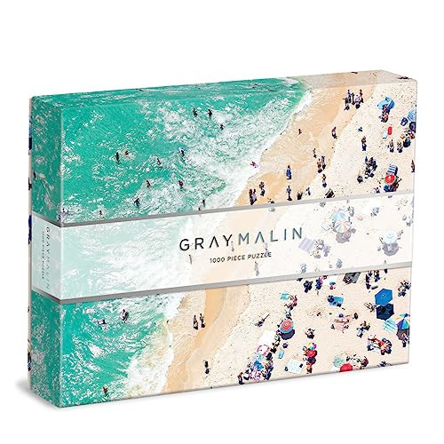 Galison Gray Malin The Seaside Puzzle, 1000 Pieces, 27” x 20” – Difficult Jigsaw Puzzle with Stunning Beach Artwork – Thick, Sturdy Pieces, Challenging Family Activity | Amazon (US)