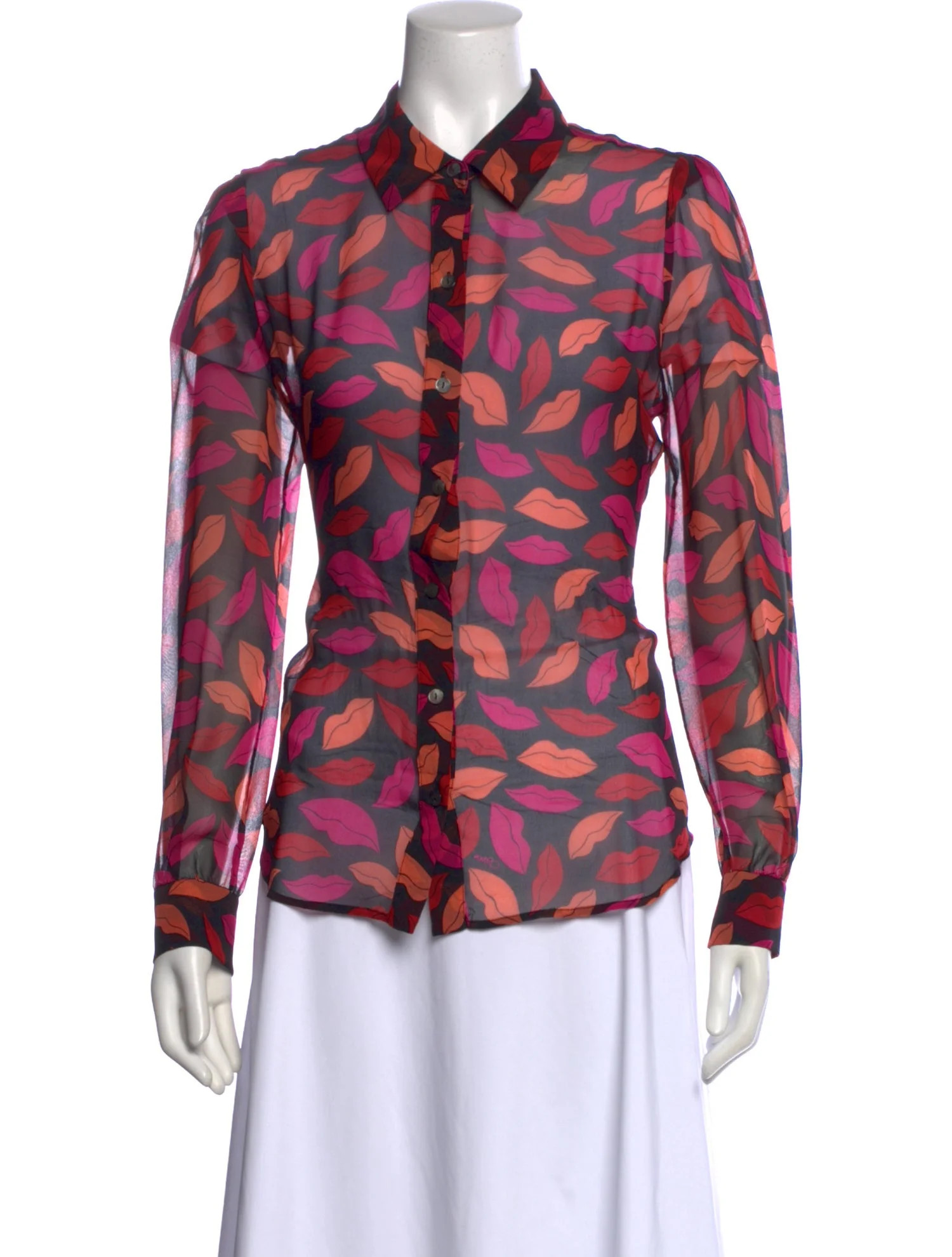 Silk Graphic Print Blouse | The RealReal