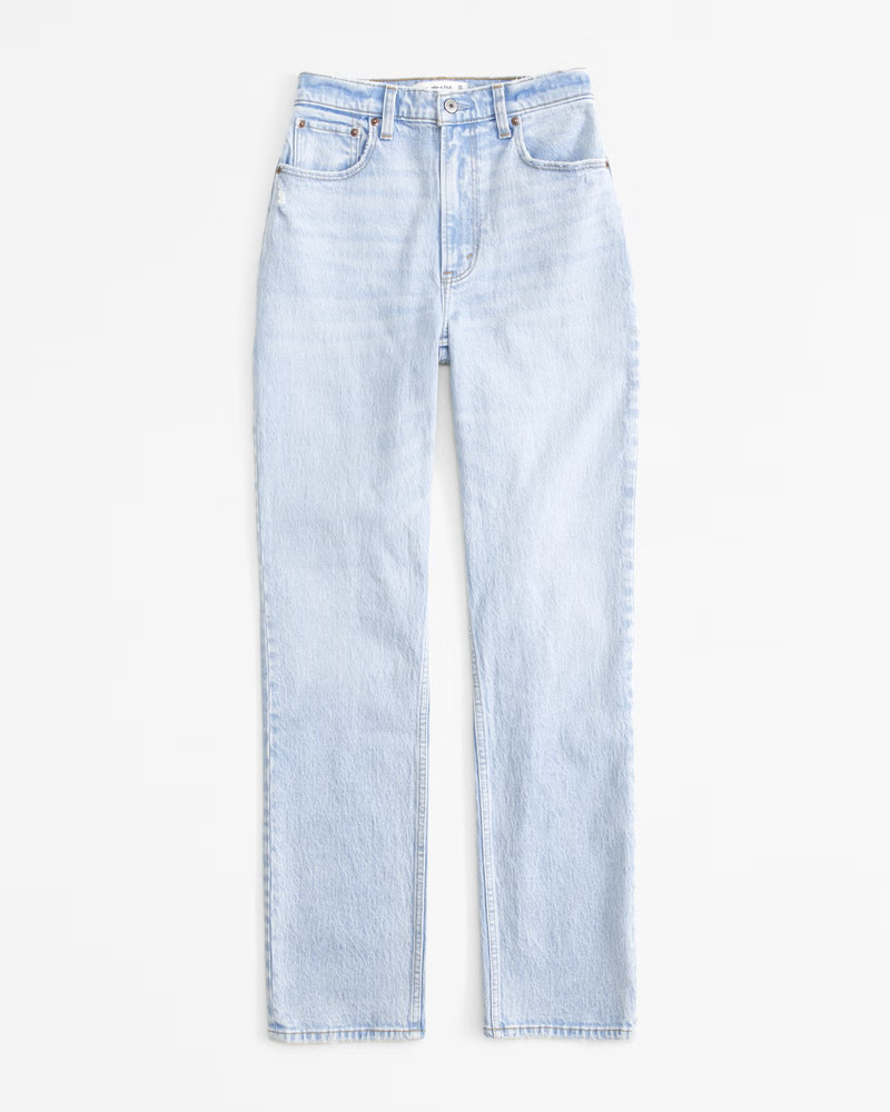 Women's Curve Love Ultra High Rise 90s Straight Jean | Women's Bottoms | Abercrombie.com | Abercrombie & Fitch (US)