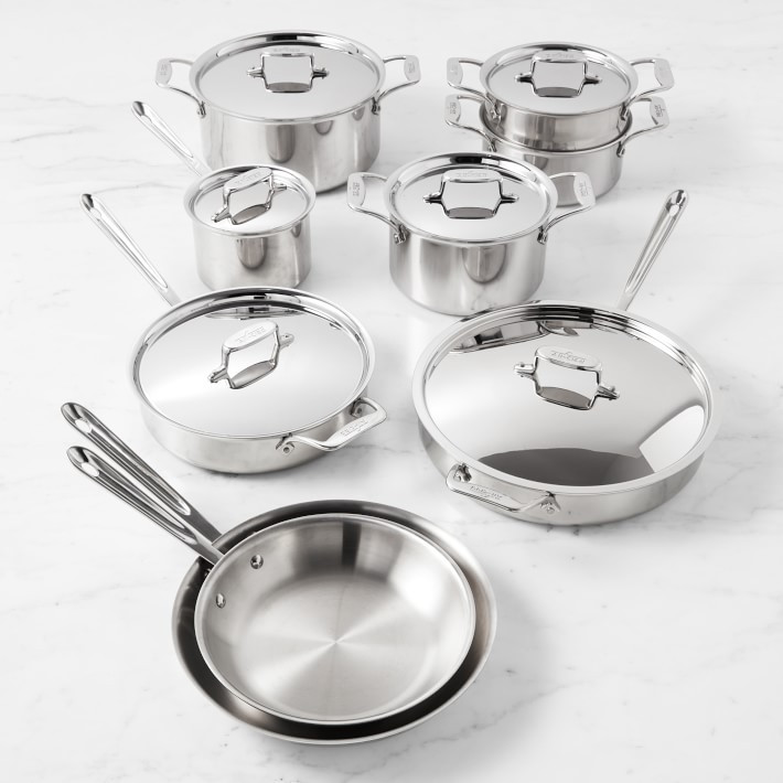 All-Clad D5® Stainless-Steel 15-Piece Cookware Set | Williams-Sonoma