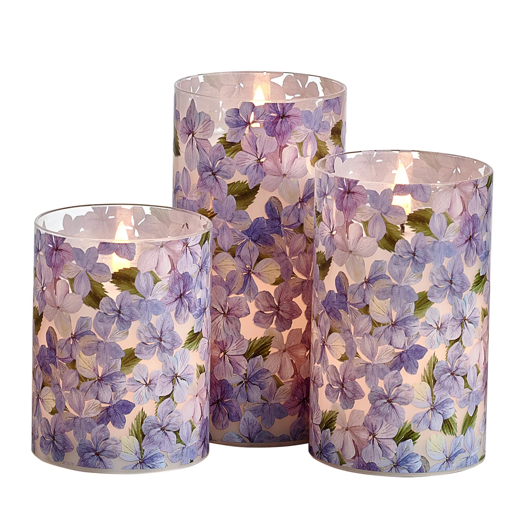 Mikasa Hydrangea Teardrop Wick LED Wax Candle 3-piece Set | Kohl's