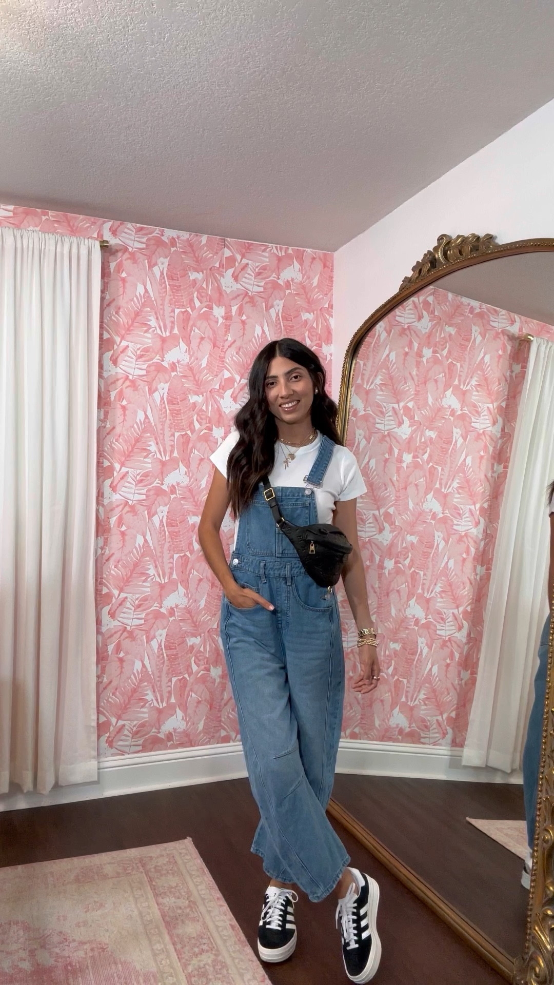 Easy casual outfit ✨ Comment “shop” for direct links (or click the link in my bio) 🔗 

#ootd #stylereel #summeroutfits #outfitideas #pintereststyle #adidasgazelle #overalls #easyoutfits #casualoutfits adidas gazelle, summer fashion, summer outfits, outfit ideas, ootd, adidas sneakers, overalls outfit, fashion trends, easy outfit ideas 

#LTKBacktoSchool #LTKStyleTip #LTKVideo