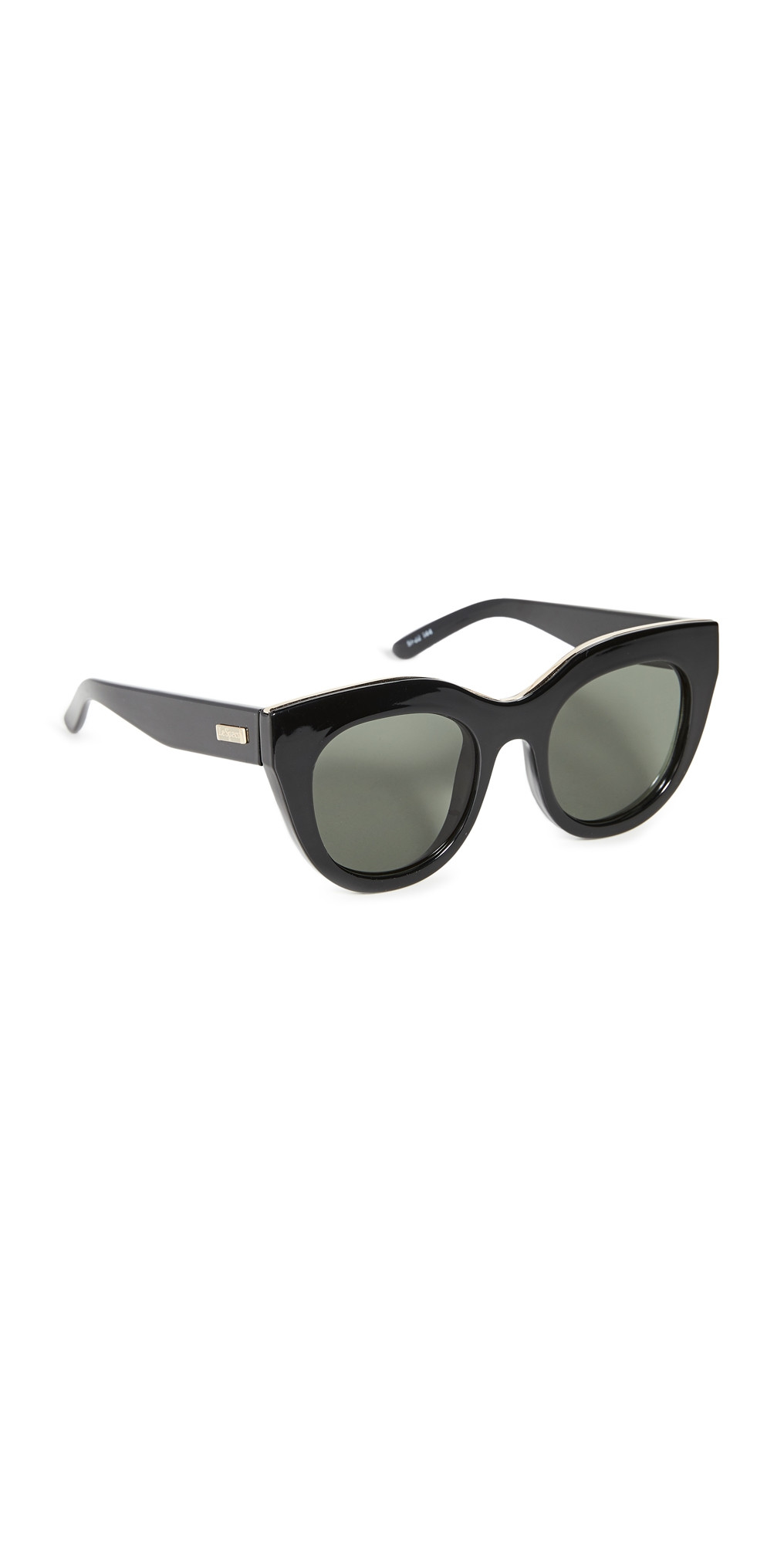 Le Specs Air Heart Sunglasses Black Gold/Khaki Mono One Size | Shopbop