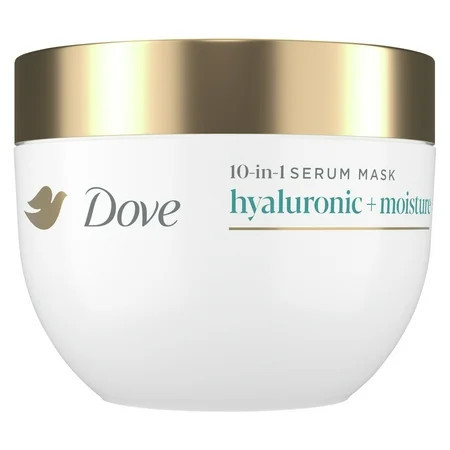 Dove 10-in-1 Hydrating Hair Mask Hyaluronic Moisture with Hyaluronic Serum 9.2 oz Jar | Walmart (US)