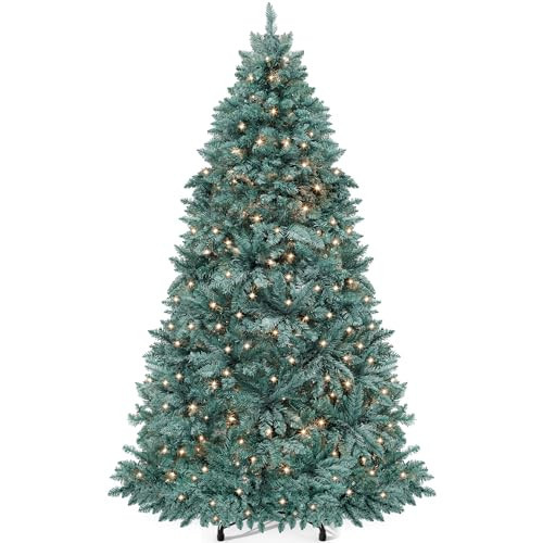 YITAHOME Prelit Blue Spruce Artificial Christmas Tree, 6 FT Pre-Lit Artificial Full Christmas Tree with Hinged Branches, 880 Tips and 450 Warm-White Lights for Home, Office Decoration | Amazon (US)