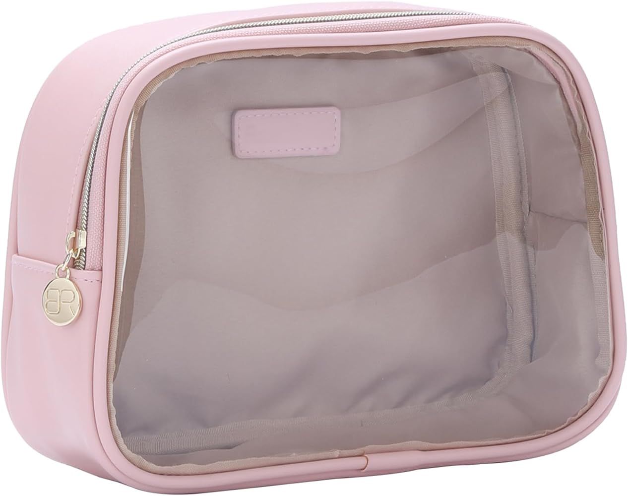 Clear Makeup Bag for Purse,Travel Cosmetic Bag for Girls, Organizer Bag for Accessories Pink | Amazon (US)