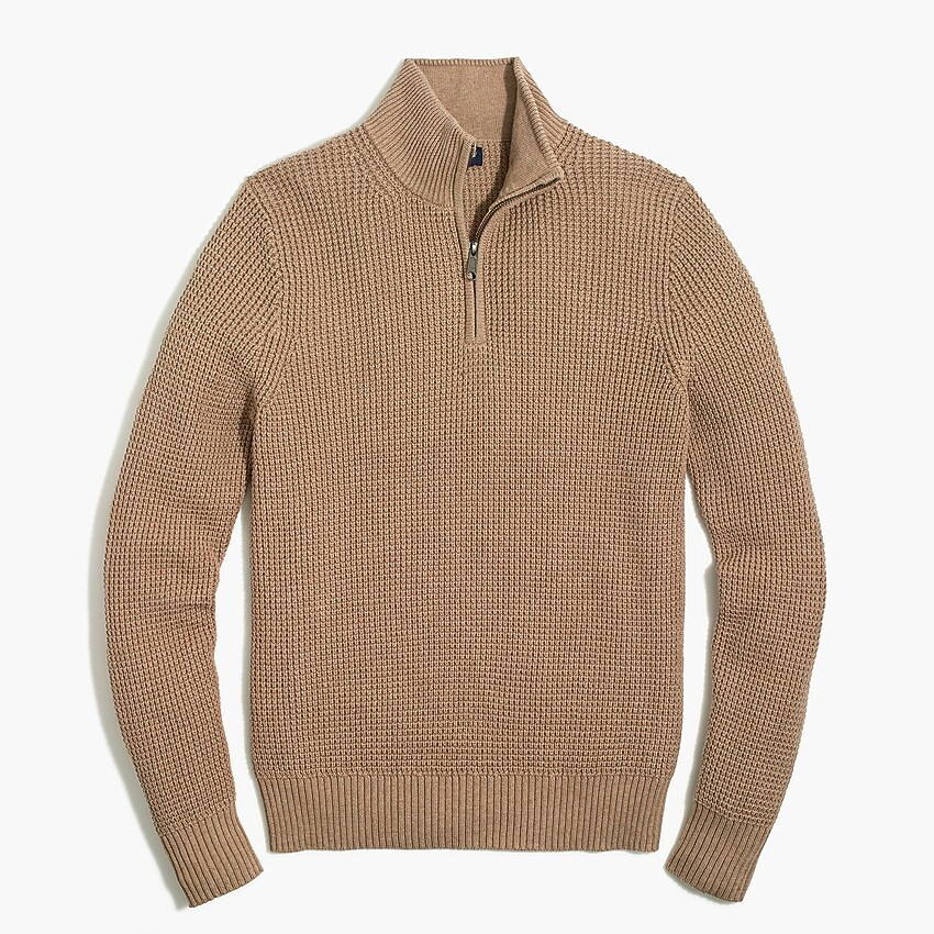 Cotton waffle half-zip sweater | J.Crew Factory