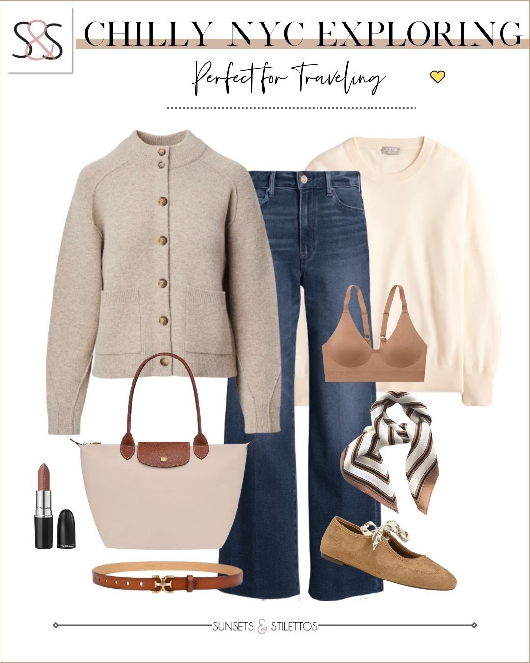 This is my go to outfit for chilly NYC exploring when I want to stay comfortable but still feel pulled together.

chilly NYC outfit women, New York travel outfit fall, neutral fall outfit women, cardigan jacket outfit, straight leg jeans women, travel outfit women fall, ballet flats outfit fall, brown leather tote bag outfit, capsule wardrobe fall, city walking outfit women, weekend travel outfit women

#LTKSeasonal #LTKgrwm #LTKOver40