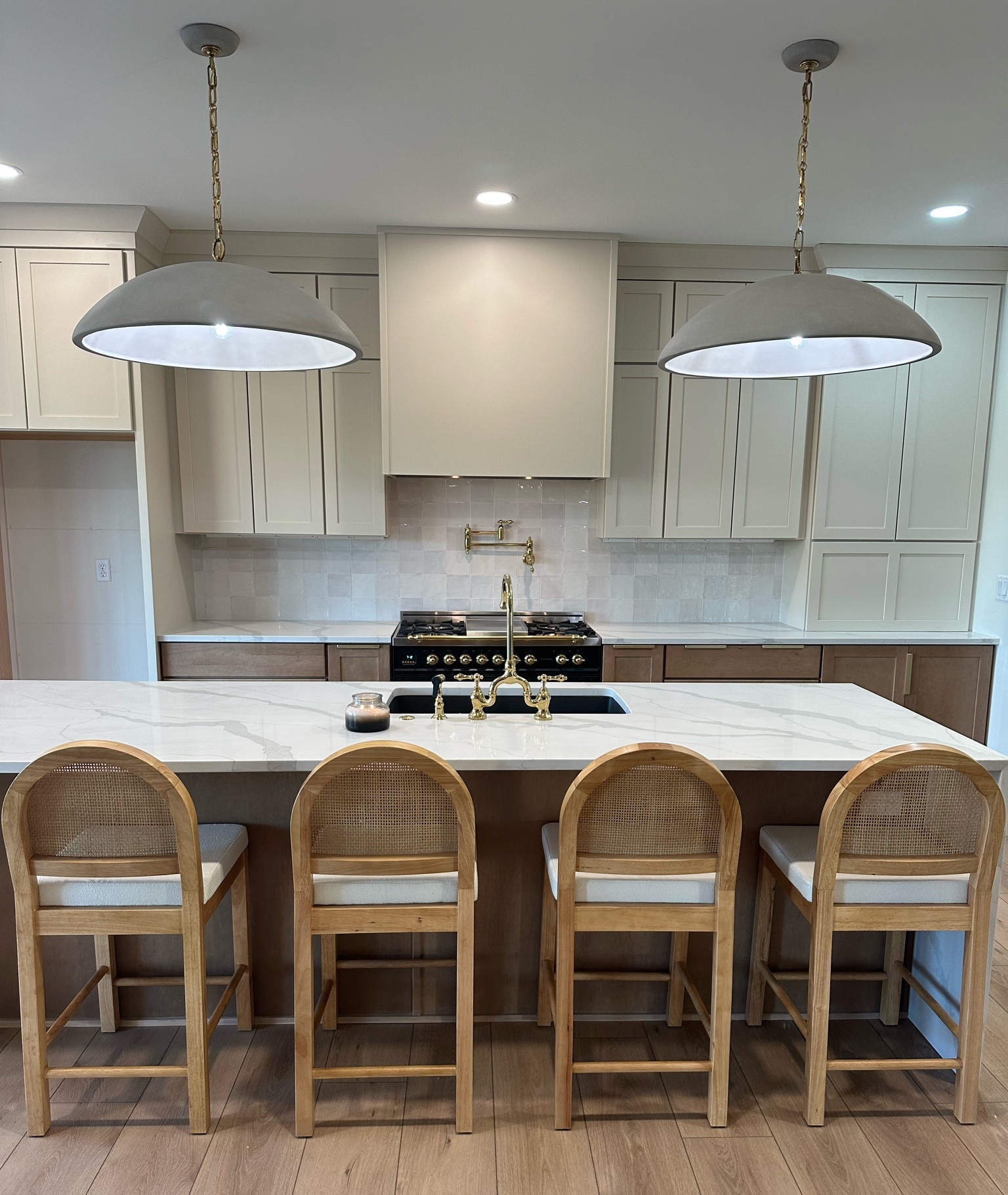 New addition to the kitchen, these arched back rattan stools with boucle seats 😍 love how it's coming together so far! 

#LTKhome #LTKxPrime #LTKsalealert
