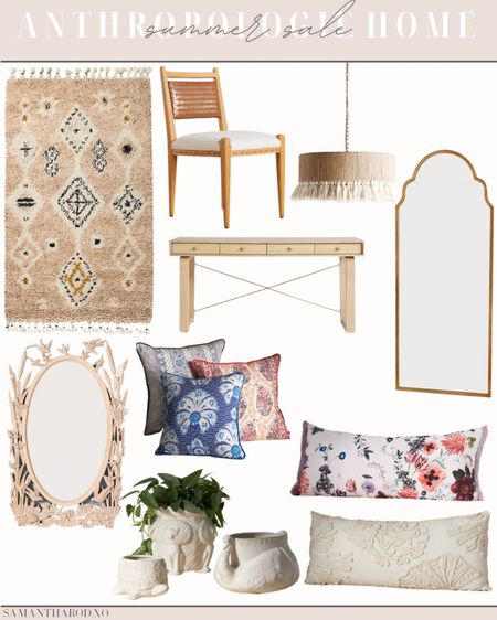 Anthropologie Summer Home Sale‼️
Anthropologie home sale , Anthropologie home decor , boho home decor , boho home , standing mirror sale , statement mirrors , home mirrors , boho area rugs sale , dining chairs , statement chairs , accent tables , entry table sale, console table sale , boho lamp sale , throw pillows , summer throw pillows , boho pillows , ceramic planters , table planters 

#LTKsalealert #LTKhome #LTKFind