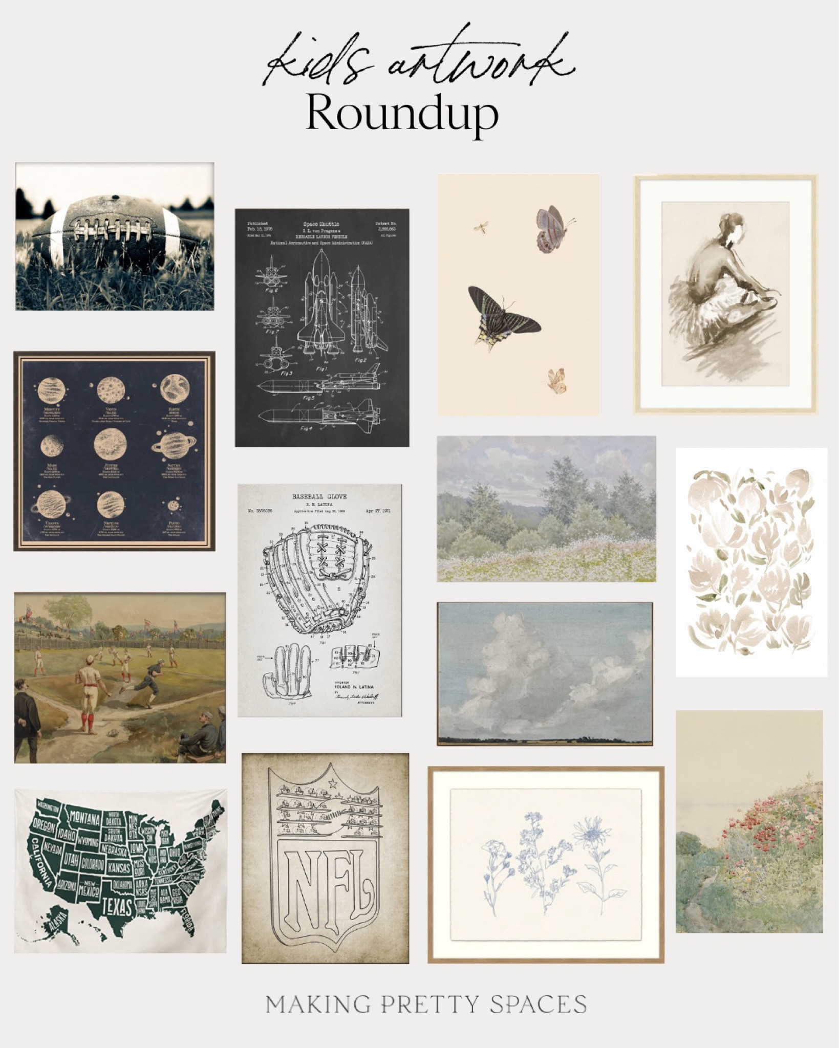 Shop this roundup of kids artwork! Prefect for kids bedrooms or game rooms. 
Artwork, kids, bedroom, floral art, boys art, girls art, sports art, art prints, kids

#LTKkids #LTKstyletip #LTKfamily